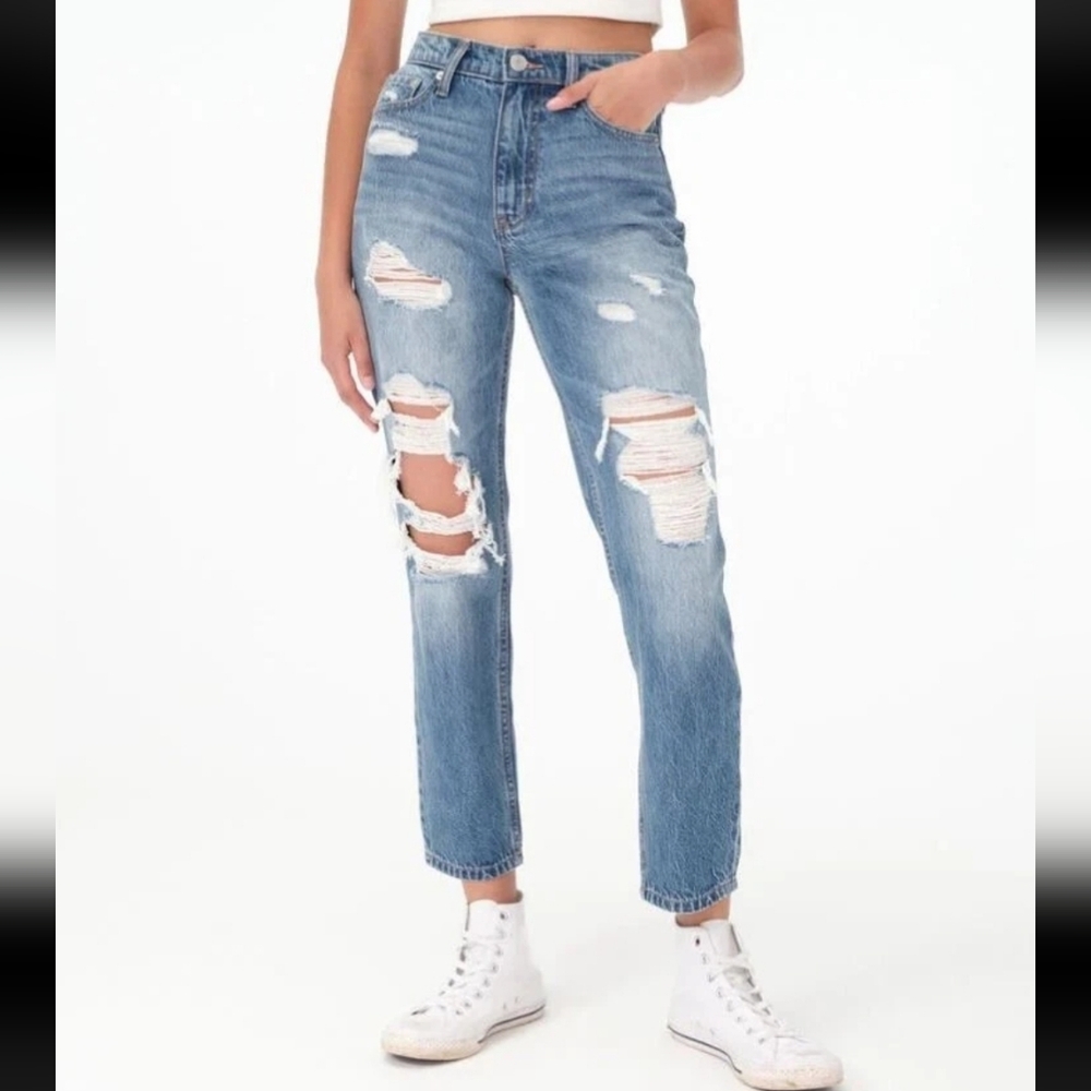 Aeropostale Mom Jeans Sz 6Distressed Denim '